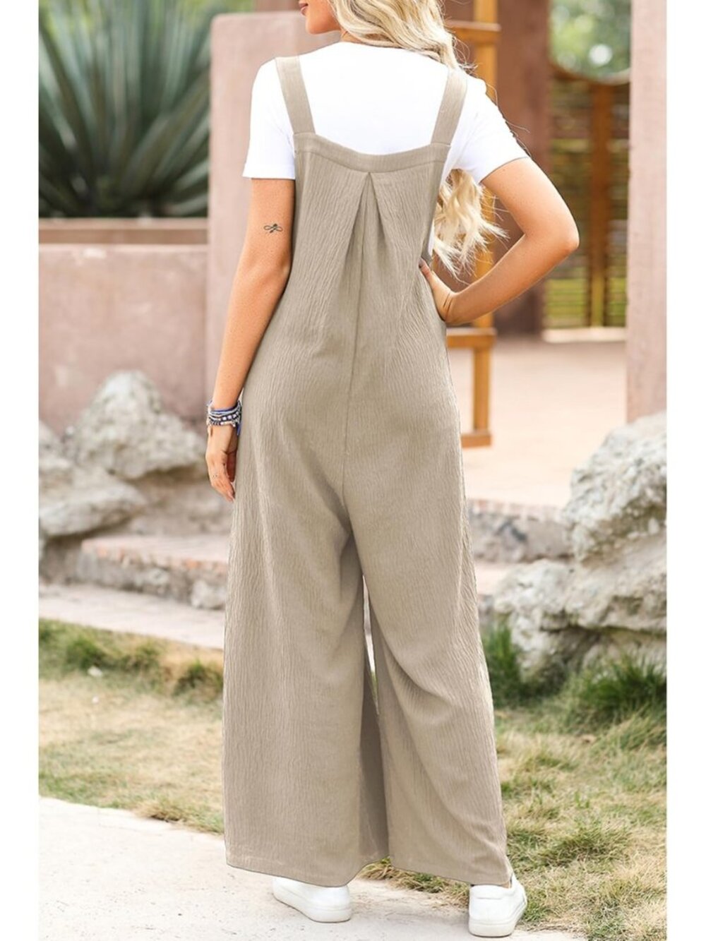 Women's Casual Loose Overalls Jumpsuits One Piece Long Pant Rompers